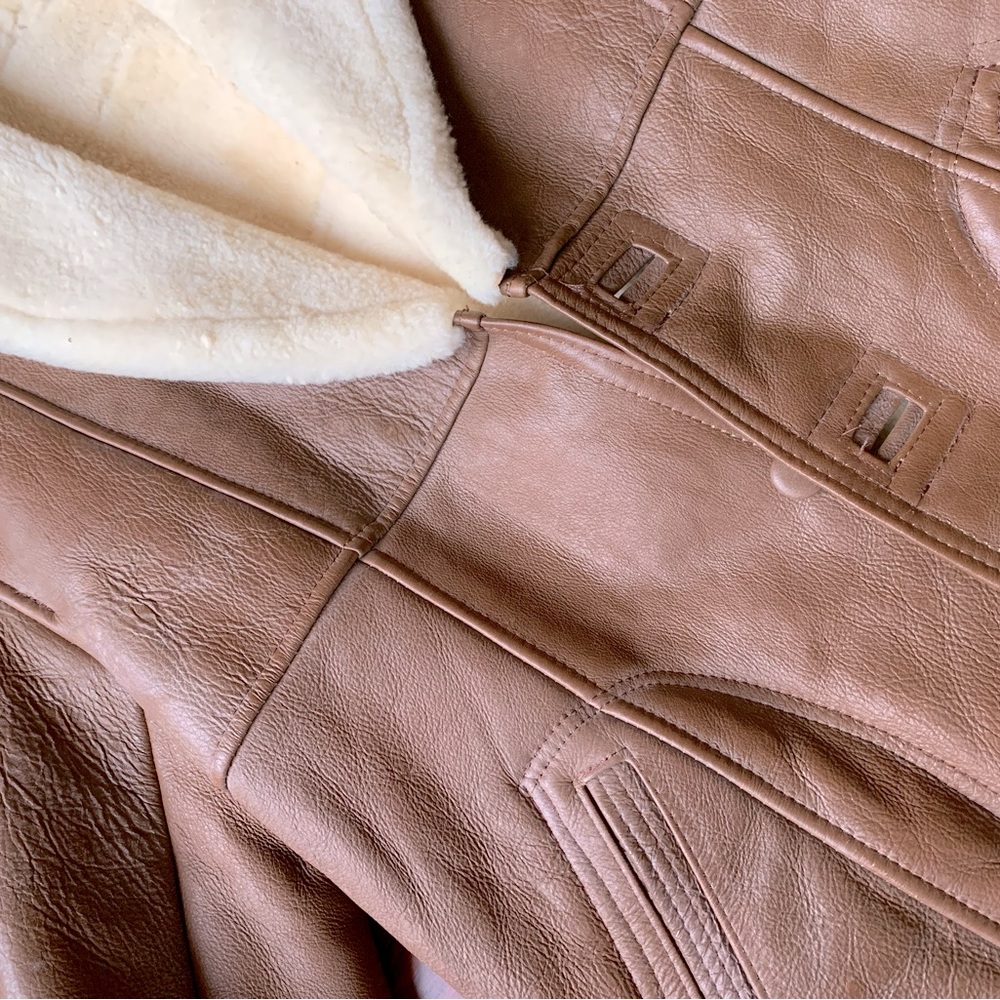 Leather Jacket with Sheep Fur bought in Mexico-Hand Crafted